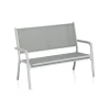 KETTLER BASIC PLUS Bank,weiß matt/hellgrau, Alu/Outdoorgewebe, pflegeleicht, langlebiges Material, 0301211-5200
