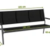 KETTLER BasicPlus 3er Bank, anthrazit, Alu/Textilene, 67x97x191, 0310612-7000