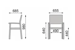 Kettler BasicPlus 6er-Set Stapelsessel, anthrazit/anthrazit, 0301205-7000