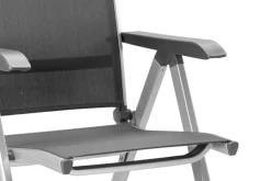 KETTLER BasicPlus Garten-Essgruppe, silber, Alu/Textilene, Tisch 180/240x100cm, 4 Stapel-, 2 Klappstühle