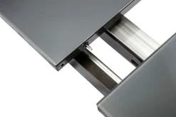 KETTLER BasicPlus Garten-Essgruppe, anthrazit, Alu/Textilene, Tisch 180/240x100cm, 4 Stapel-, 2 Klappstühle
