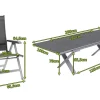 KETTLER BasicPlus Garten-Essgruppe, silber / anthrazit, Alu / Spraystone / Textil, Tisch 180/280x100cm, 8 Klappstühle