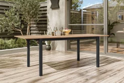 KETTLER BasicPlus Garten-Essgruppe mit 6 Sesseln & Tisch, anthrazit matt, Alu/Textilene, ausziehbar & klappbar