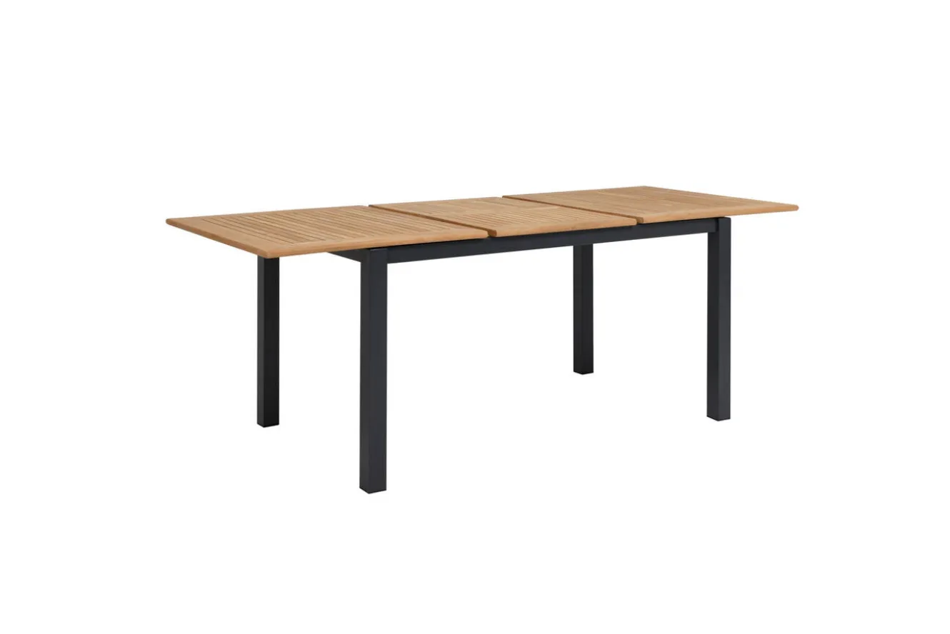 KETTLER BasicPlus Garten-Essgruppe mit 6 Sesseln & Tisch, anthrazit matt, Alu/Textilene, ausziehbar & klappbar