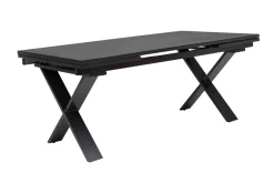 KETTLER BasicPlus Garten-Essgruppe, anthrazit, Alu / Spraystone / Textil, Tisch 180/280x100cm, 10 Klappstühle