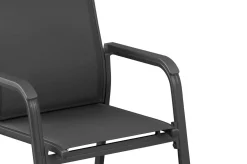 KETTLER BasicPlus Garten-Essgruppe, anthrazit, Alu/Spraystone/Textil, 160 x 95 cm, 4 Stapelsessel, 2 Klappstühle