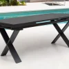 KETTLER BasicPlus Garten-Essgruppe, anthrazit, Alu / Spraystone / Textil, Tisch 180/280x100cm, 6 Klappstühle