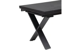 KETTLER BasicPlus Garten-Essgruppe, anthrazit, Alu / Spraystone / Textil, Tisch 180/280x100cm, 6 Klappstühle