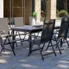 KETTLER BasicPlus Garten-Essgruppe, 8 Personen, ausziehbarer Tisch 180–240 cm, Aluminium/Textilene