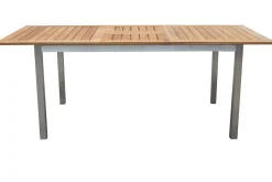 KETTLER BasicPlus Garten-Essgruppe mit 6 Sesseln, silber/anthrazit, Alu/Edelstahl, ausziehbar & klappbar, UV-beständig, pflegeleicht
