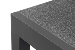 KETTLER BasicPlus Garten-Essgruppe, anthrazit/schwarz, Alu/Textilene/Spraystone-Glas, Tisch 160/260 x 100 cm, 6 Klappstühle
