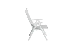 KETTLER BASIC PLUS Klappstuhl, weiß matt/hellgrau, Alu/Outdoorgewebe, klappbar, pflegeleicht, 0301201-5200