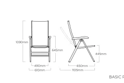 KETTLER BasicPlus Klappstuhl, silber/anthrazit, Alu/Textilene, 0301201-0000