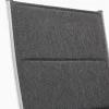 KETTLER BasicPlus Padded Klappstuhl, silber/anthrazit, Alu/Textilene, 0301201-9000, verstellbare Rückenlehne