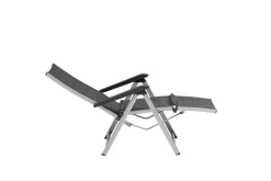 KETTLER BASIC PLUS Padded Relaxsessel, silber/anthrazit meliert, Alu/Outdoorgewebe, klappbar, robust, 0301216-9000