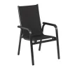 KETTLER BasicPlus PaddedStapelsessel, anthrazit, Alu/Textilene, 0301202-9400, stapelbar