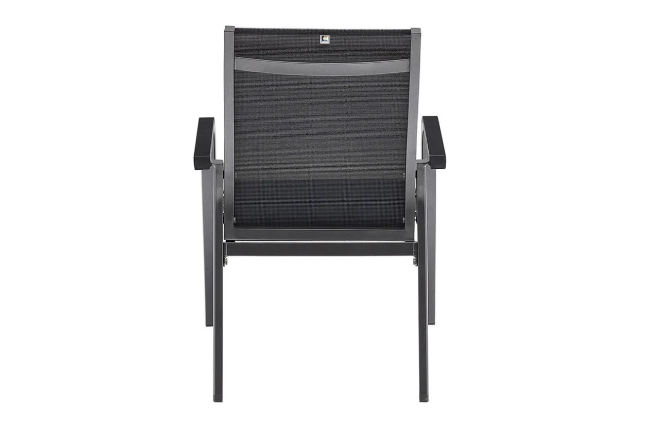 KETTLER BasicPlus Premium, anthra/lakritz, Alu/Outdoorgewebe, 6x Stapelsessel (0102405-7000)