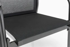 KETTLER BasicPlus Premium Garten-Essgruppe, anthrazit, Alu/Spraystone, Tisch 180/240x90 cm, 6 Stapelsessel