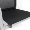 KETTLER BasicPlus Premium Garten-Essgruppe, silber, Alu, Tisch 160x90 cm, 4 Stapelsessel