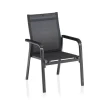 KETTLER BasicPlus Premium Garten-Essgruppe, anthrazit, Alu/Spraystone, Tisch 160x95 cm, 4 Stapelsessel