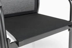KETTLER BasicPlus Premium Garten-Essgruppe, anthrazit, Alu/Spraystone, Tisch 160x95 cm, 4 Stapelsessel