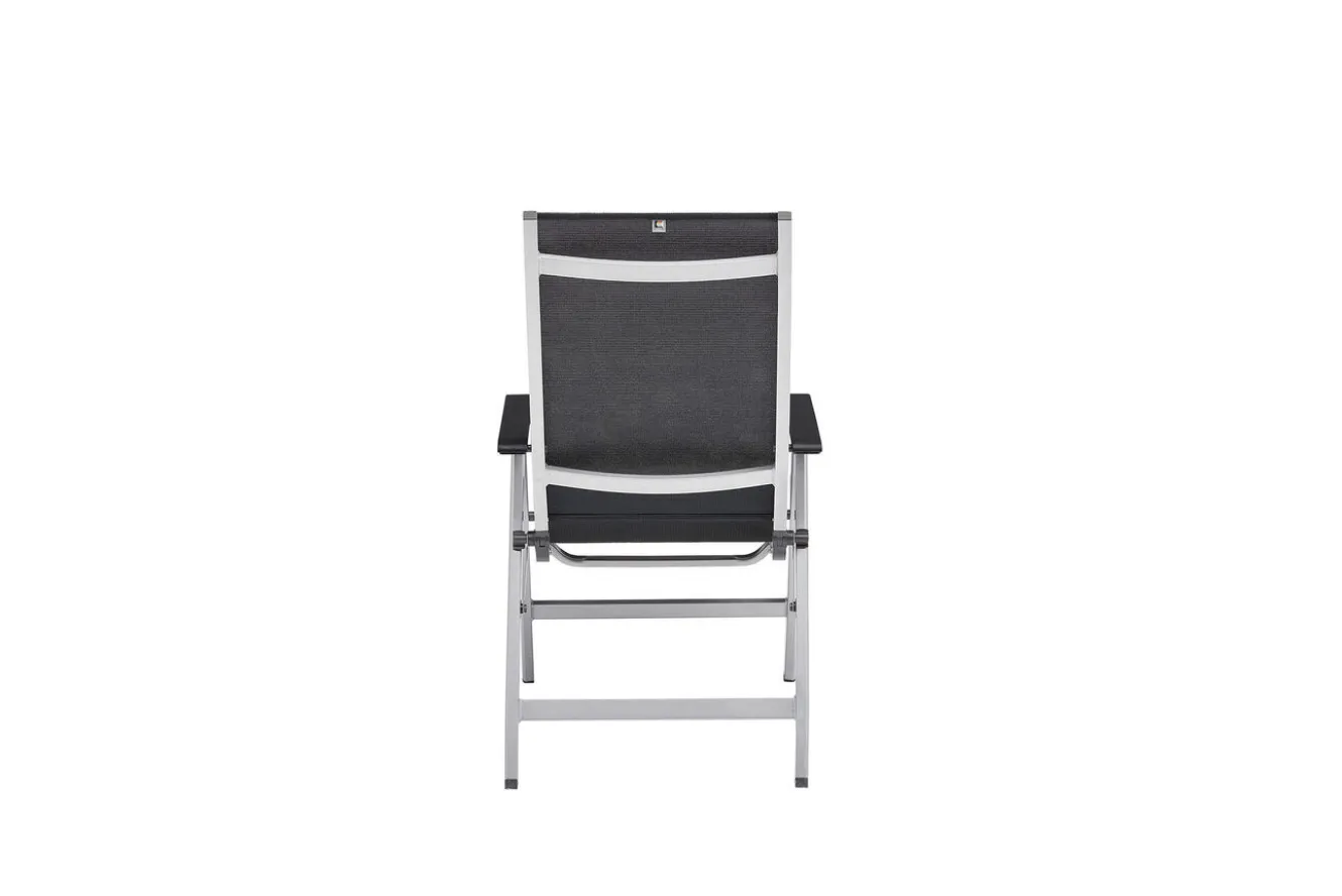 KETTLER Basic Plus Premium Klappstuhl, silber/lakritz, Alu/Outdoorgewebe,0102401-0000