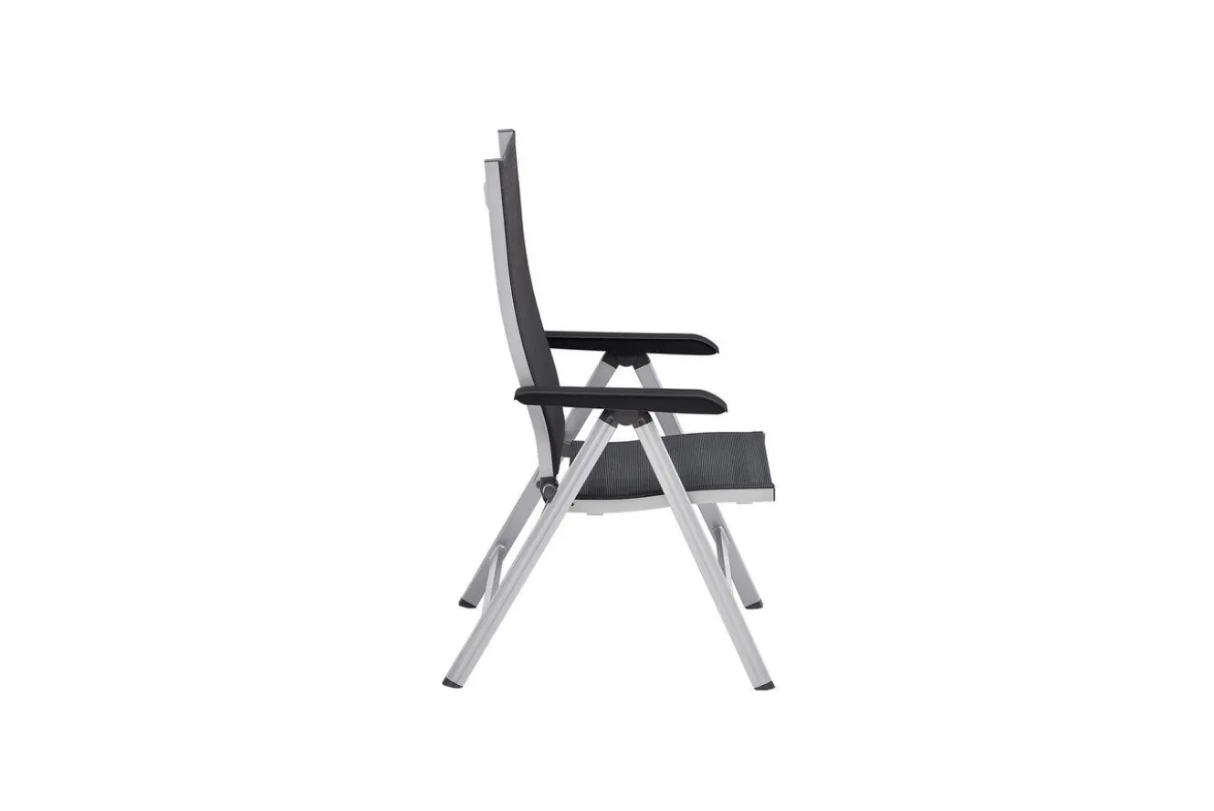 KETTLER Basic Plus Premium Klappstuhl, silber/lakritz, Alu/Outdoorgewebe,0102401-0000
