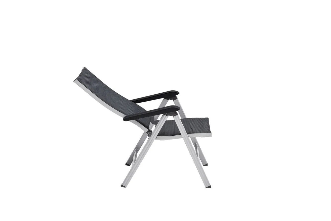 KETTLER Basic Plus Premium Klappstuhl, silber/lakritz, Alu/Outdoorgewebe,0102401-0000