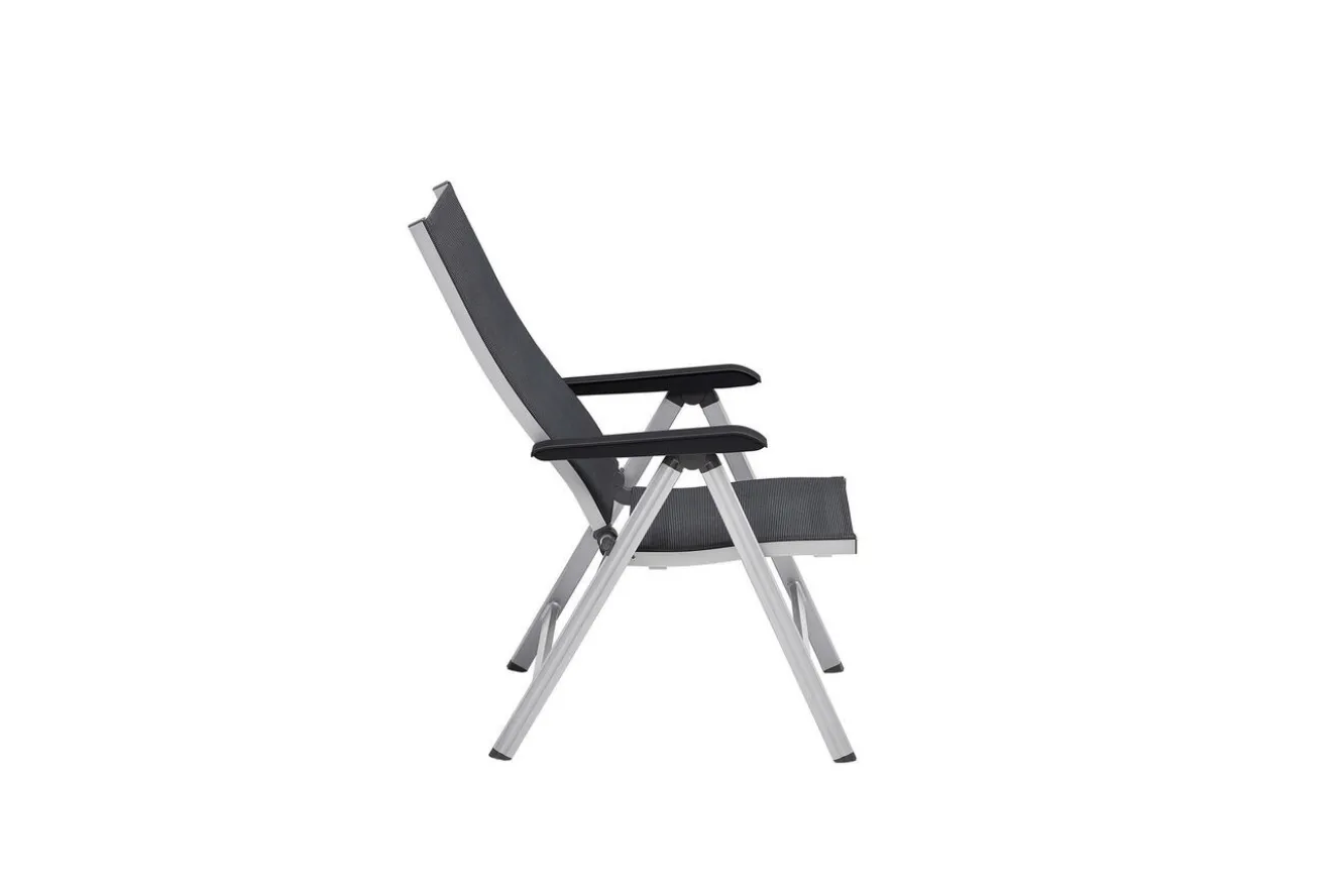 KETTLER Basic Plus Premium Klappstuhl, silber/lakritz, Alu/Outdoorgewebe,0102401-0000