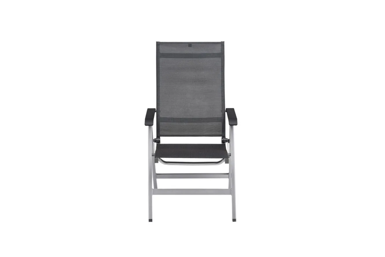 KETTLER Basic Plus Premium Klappstuhl, silber/lakritz, Alu/Outdoorgewebe,0102401-0000