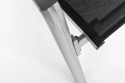 KETTLER Basic Plus Premium Stapelsessel, silber/lakritz, Alu/Outdoorgewebe, 0102405-0000