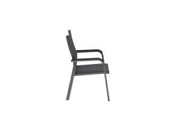 KETTLER Basic Plus Premium Stapelsessel, anthrazit/lakritz, Alu/Outdoorgewebe,0102405-7000
