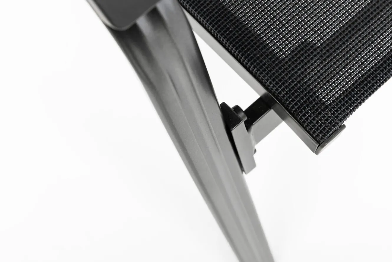 KETTLER Basic Plus Premium Stapelsessel, anthrazit/lakritz, Alu/Outdoorgewebe,0102405-7000