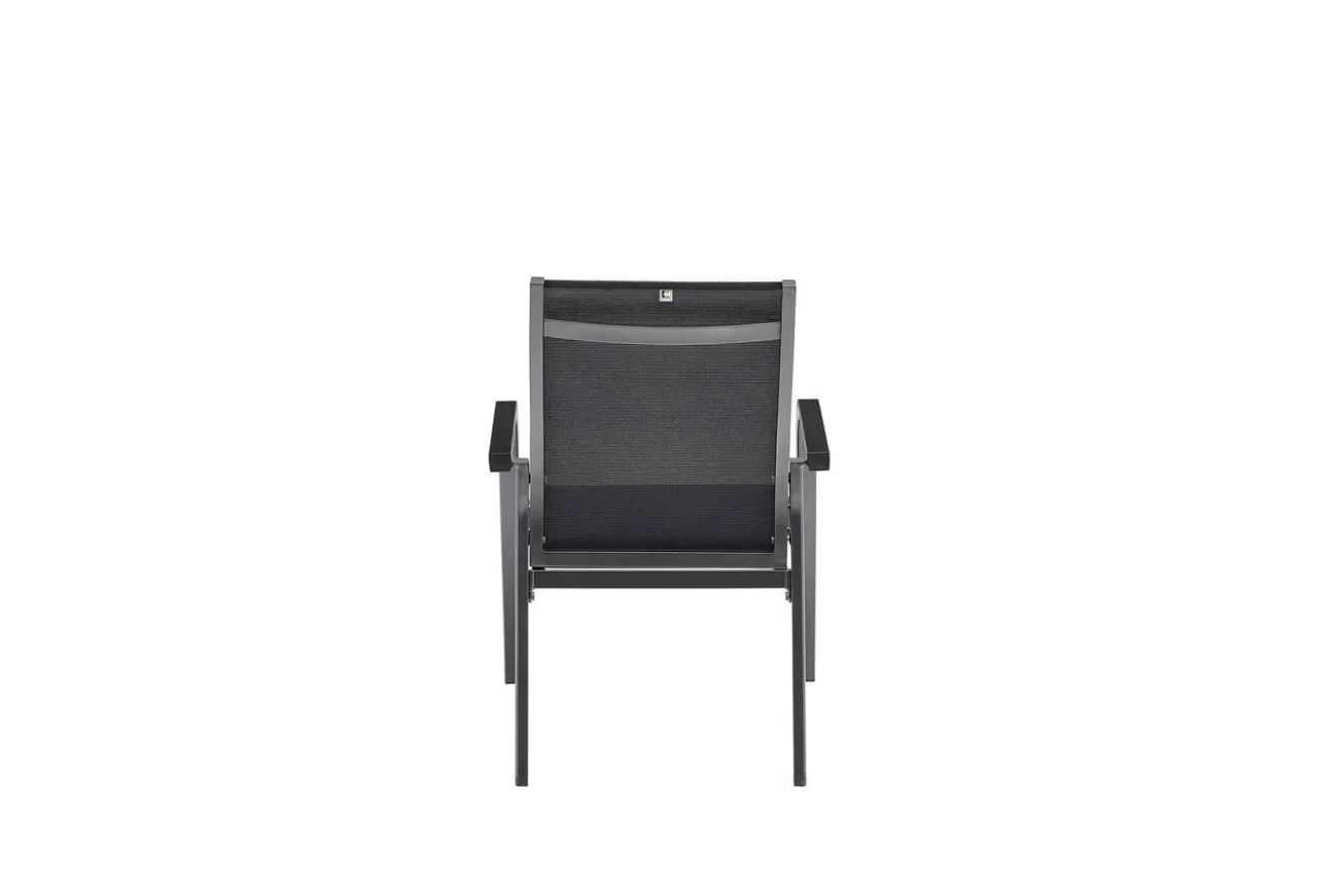 KETTLER Basic Plus Premium Stapelsessel, anthrazit/lakritz, Alu/Outdoorgewebe,0102405-7000