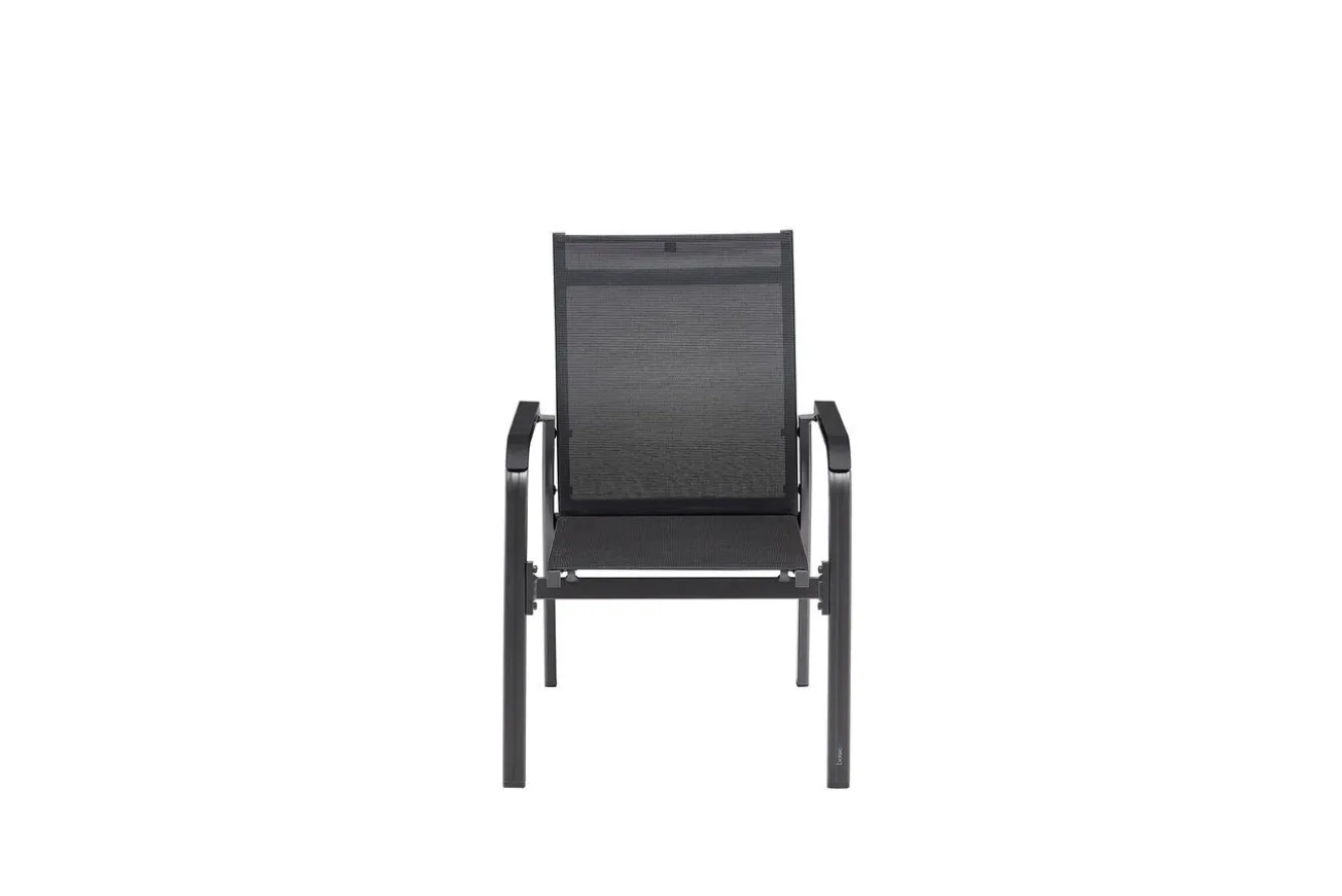 KETTLER Basic Plus Premium Stapelsessel, anthrazit/lakritz, Alu/Outdoorgewebe,0102405-7000