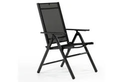 KETTLER BasicPlus Pro Balkon-Set, anthrazit, Aluminium/KETTALUX/Textilene, Tisch 70 x 70 cm, 2 Klappstühle, ergonomisch