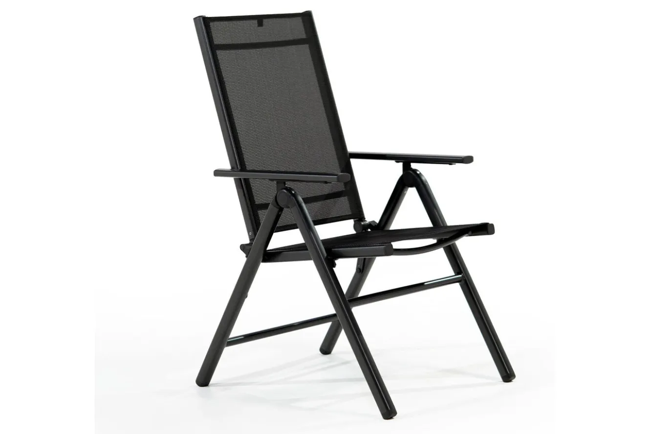 KETTLER BasicPlus Pro Balkon-Set, anthrazit, Aluminium/KETTALUX/Textilene, Tisch 70 x 70 cm, 2 Klappstühle, ergonomisch