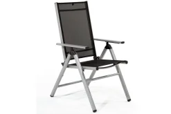 KETTLER BasicPlus Pro Balkon-Set, silber/anthrazit, Aluminium/KETTALUX/Textilene, Tisch 70 x 70 cm, 2 Klappstühle