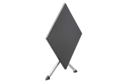 KETTLER BasicPlus Pro Balkon-Set, silber/anthrazit, Aluminium/KETTALUX/Textilene, Tisch 70 x 70 cm, 2 Klappstühle