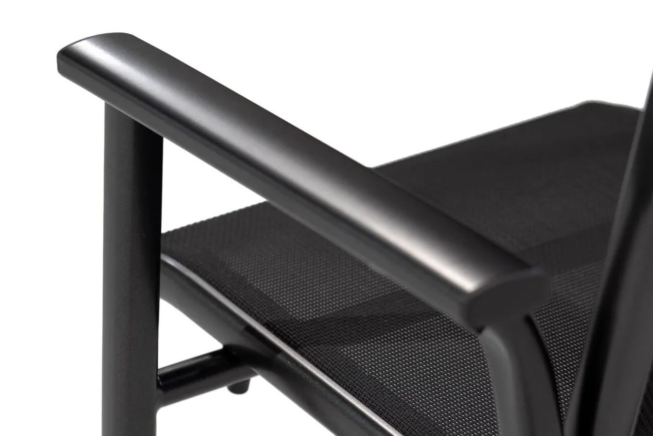 KETTLER BasicPlus Pro Balkon-Set, anthrazit, Aluminium/KETTALUX/Textilene, Tisch 70 x 70 cm, 2 Stapelsessel, robust