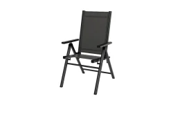 KETTLER BasicPlus Pro Balkon-Set, anthrazit, Alu/Textilene, Tischplatte klappbar 80 x 80 cm, 2 Klappstühle, geeignet für Balkone