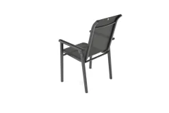 KETTLER BasicPlus Pro Garten-Essgruppe, anthrazit, Alu/Textilene/Spraystone, Tisch 180/280 x 100 cm, 8 Stapelsessel