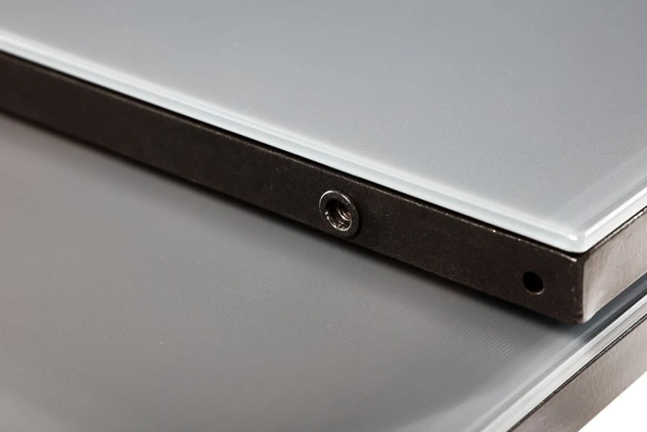 KETTLER BasicPlus Pro Garten-Essgruppe, anthrazit, Alu/Textilene/Glas, Tisch ausziehbar 180/240 cm, 6 Klappstühle inkl. Auflagen