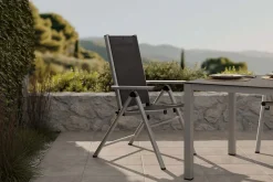 KETTLER BasicPlus Pro Garten-Essgruppe, 6 Personen, ausziehbarer Tisch 180–240 cm, Aluminium/Textilene, Exklusivmodell