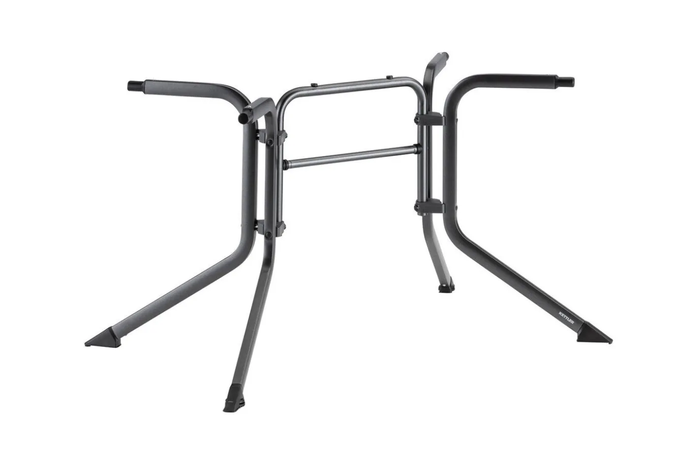 KETTLER BasicPlus Pro Garten-Essgruppe, anthrazit, Alu/Textilene, klappbarer Tisch 140 x 95 cm, 4 Klappstühle
