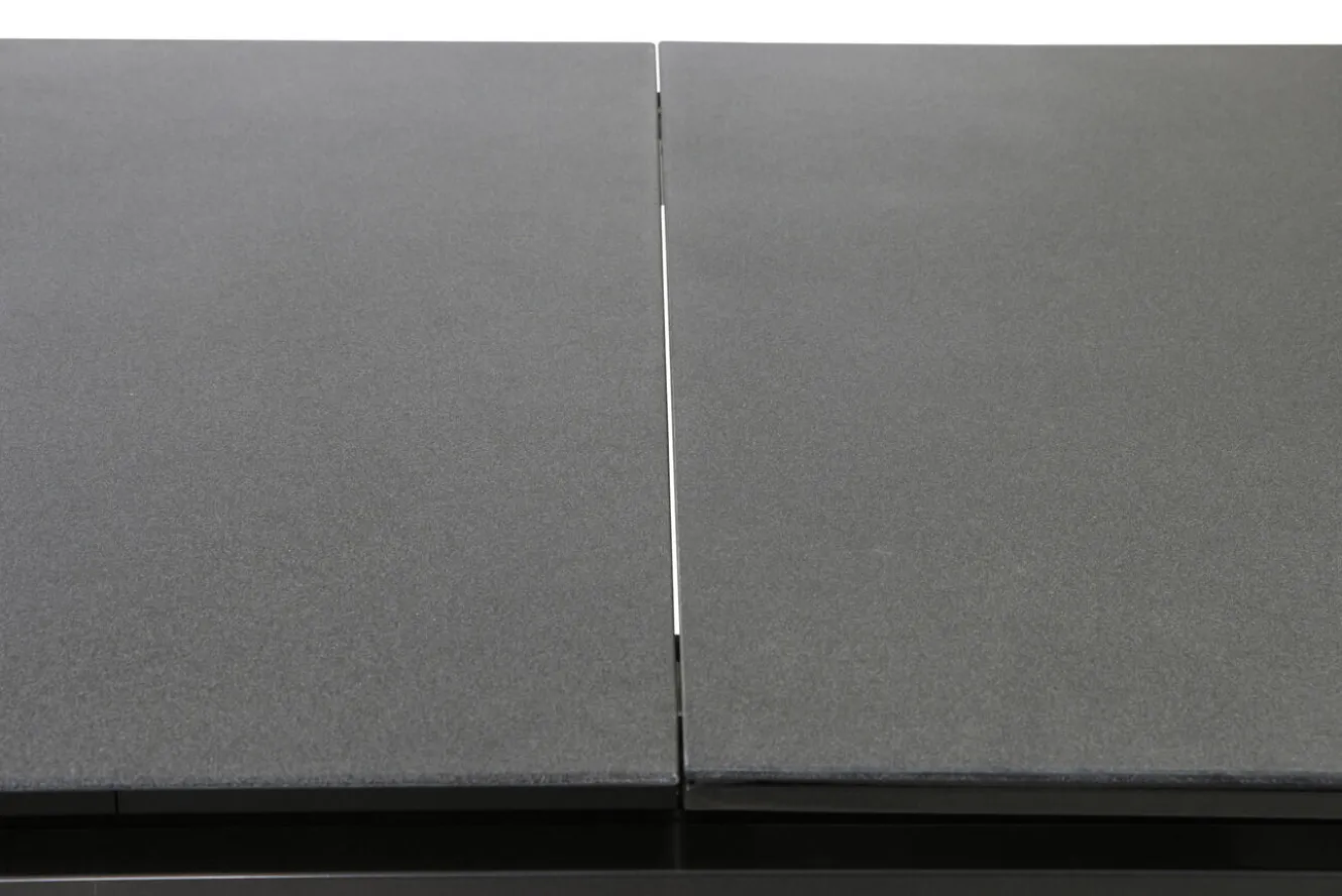 KETTLER BasicPlus Pro Garten-Essgruppe, anthrazit, Alu/Textilene/Spraystone, ausziehbare Tischplatte 180/240 x 100 cm, 6 Klappstühle