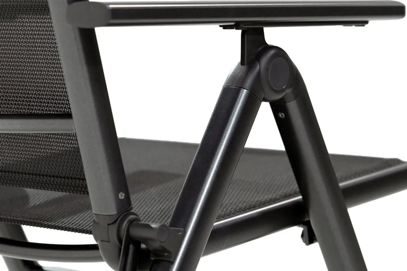 KETTLER BasicPlus Pro Garten-Essgruppe, 6 Personen, ausziehbarer Tisch 200–260 cm, Aluminium/Textilene