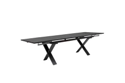 KETTLER BasicPlus Pro Garten-Essgruppe, anthrazit, Alu/Textilene, Tisch ausziehbar 180/280 x 100 cm, 6 Klappstühle