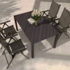 KETTLER BasicPlus Pro Garten-Essgruppe, anthrazit, Alu/Textilene, Tisch 160 x 95 cm, 4 Klappstühle