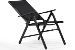 KETTLER BasicPlus Pro Garten-Essgruppe, anthrazit, Alu/Textilene, Tisch 160 x 95 cm, 4 Klappstühle